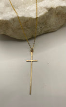 Load image into Gallery viewer, Hammered Cross Pendant